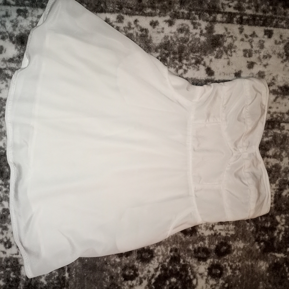 Strapless white dress